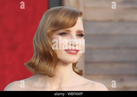 Los Angeles, USA. 26 Aug, 2019. Jessica Chastain in New Line Cinema's 'Es Kapitel Zwei "Weltpremiere statt im Regency Dorf Theater in Westwood, CA, 26. August 2019. Foto: Joseph Martinez/PictureLux Credit: PictureLux/Hollywood Archiv/Alamy leben Nachrichten Stockfoto