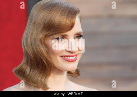 Los Angeles, USA. 26 Aug, 2019. Jessica Chastain in New Line Cinema's 'Es Kapitel Zwei "Weltpremiere statt im Regency Dorf Theater in Westwood, CA, 26. August 2019. Foto: Joseph Martinez/PictureLux Credit: PictureLux/Hollywood Archiv/Alamy leben Nachrichten Stockfoto