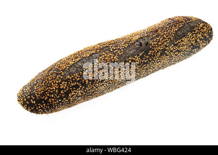 Hausgemachte Sauerteigbrot Baguettes auf weißem Hintergrund. Essen. Stockfoto