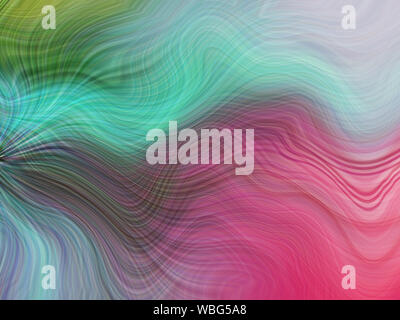 Abstrakte psychedelischen Weiche dünne Linien Fasern weichen Formen pulsierender Hintergrund Stockfoto