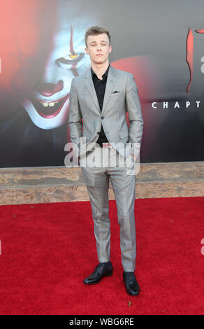 Westwood, Ca. 26 Aug, 2019. Nicholas Hamilton, bei der Premiere von Warner Bros. Pictures' "Es Kapitel Zwei "Regency Dorf Theater in Westwood, Kalifornien am 26. August 2019. Credit: Faye Sadou/Medien Punch/Alamy leben Nachrichten Stockfoto