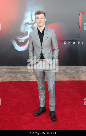 Westwood, Ca. 26 Aug, 2019. Nicholas Hamilton, bei der Premiere von Warner Bros. Pictures' "Es Kapitel Zwei "Regency Dorf Theater in Westwood, Kalifornien am 26. August 2019. Credit: Faye Sadou/Medien Punch/Alamy leben Nachrichten Stockfoto