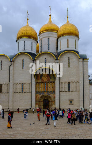 Moskau, Russland - August 2, 2019: Die Kathedrale von 1352, die auch als die Kathedrale oder die Kathedrale Mariä Himmelfahrt bekannt ist eine russische oder Stockfoto