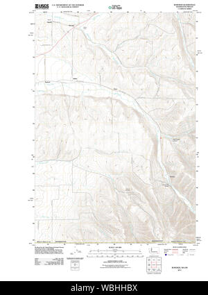 USGS Topo Karte Staat Washington WA Buroker 20110914 TM Wiederherstellung Stockfoto