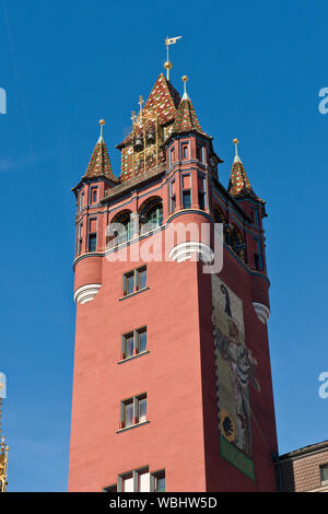 Basel Rathaus (Rathaus). Altstadt, Basel, Schweiz Stockfoto