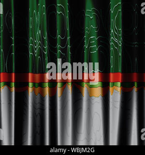 Abstrakte dekorativen Vorhang Hintergrund des grünen und grauen Farbe. Stockfoto