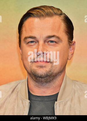 Schauspieler Leonardo DiCaprio nimmt an der Pressekonferenz für "Once upon a time in Hollywood" im Ritz-Carlton Tokyo in Tokyo, Japan, am 26. August 2019. Quelle: LBA/Alamy leben Nachrichten Stockfoto