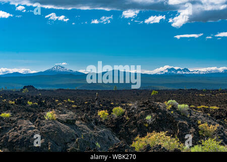 Lavastrom bei Newberry Volcanic National Monument Stockfoto