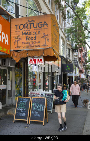 Hotel Tortuga von NYC vegetarische Speisen mexikanisches Essen Gemeinsame - 246 East 14th Street, New York City Stockfoto