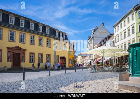 WEIMAR, Deutschland - ca. Juli 2019: Stadtbild von Weimar in Thüringen, Deutschland Stockfoto