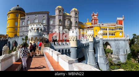 Die historische bunt Pena, Sintra, Portugal. Stockfoto