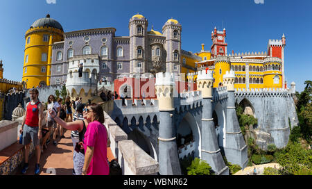 Die historische bunt Pena, Sintra, Portugal. Stockfoto