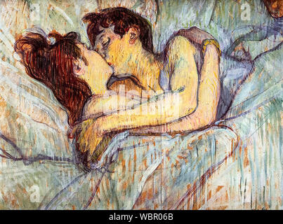 Henri de Toulouse Lautrec, im Bett, Der Kuss, Malerei, 1892-1893 Stockfoto