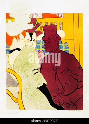 Henri de Toulouse Lautrec, Flirt, ein Engländer im Moulin Rouge, Poster, 1892 Stockfoto