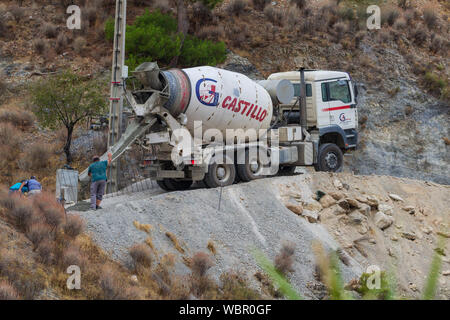 Betonmischer LKW Konkrete Stockfoto