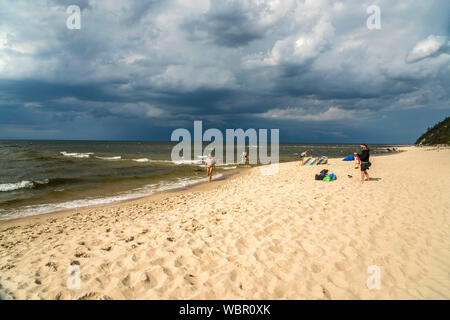 Ostsee Strand von Misdroy/Miedzyzdroje, Insel Wolin, Westpommern, Polen, Europa | Ostsee Strand in Miedzyzdroje, Insel Wolin, Westpommern Stockfoto
