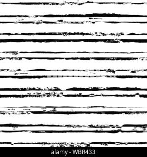 Malte Streifenmuster. Nahtlose horizontale Bürste Anschlag Linien