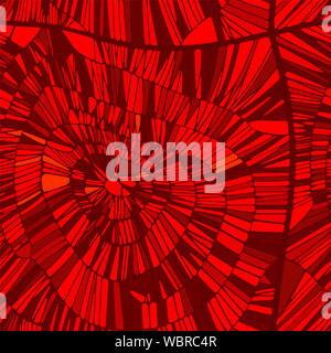 Zusammenfassung nahtlose Vektor Muster Hintergrund. Kaleidoskop, Spirale. Farbe rot Stockfoto