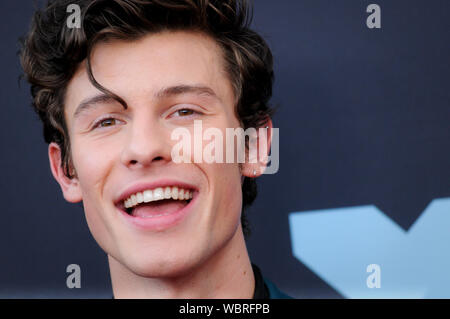 Newark, USA. 26 Aug, 2019. Shawn Mendes besucht die 2019 MTV Video Music Video Awards im Prudential Center in Newark, NJ: SOPA Images Limited/Alamy Leben Nachrichten gehalten Stockfoto