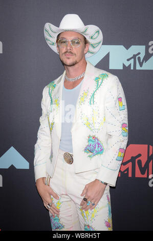 Newark, USA. 27 Aug, 2019. Diplo (Thomas Wesley Pentz) betreut die 2019 MTV Video Music Video Awards im Prudential Center in Newark, NJ: SOPA Images Limited/Alamy Leben Nachrichten gehalten Stockfoto