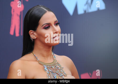 Newark, USA. 26 Aug, 2019. Nessa (Nessa Diab) betreut die 2019 MTV Video Music Video Awards im Prudential Center in Newark, NJ: SOPA Images Limited/Alamy Leben Nachrichten gehalten Stockfoto