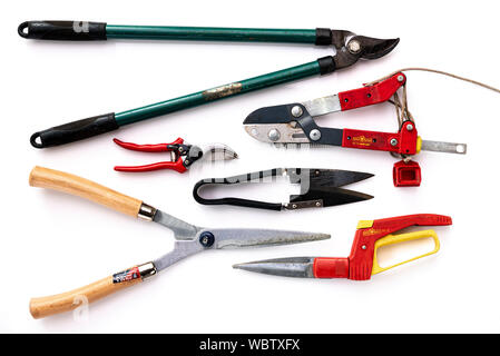 Auswahl an Garten Beschneidung tools. Stockfoto