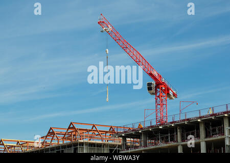 Baukran, Wapping Wharf, Bristol, Großbritannien Stockfoto