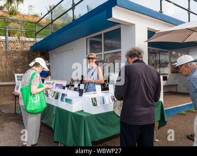 Budleigh Markt am Strand. Eine jährliche Messe durch die Löwen organisiert. Stockfoto