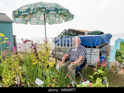 Budleigh Markt am Strand. Eine jährliche Messe durch die Löwen organisiert. Stockfoto