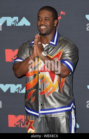 Newark, NJ, USA. 26 Aug, 2019. ASAP Ferg in der Presse Raum für 2019 MTV Video Music Awards - Presseraum, Prudential Center, Newark, NJ 26 August, 2019. Credit: Kristin Callahan/Everett Collection/Alamy leben Nachrichten Stockfoto