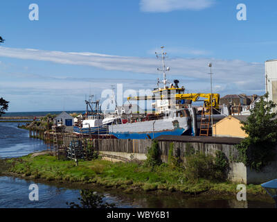 Werft, Girvan Harbour, South Ayrshire, Schottland, Großbritannien Stockfoto