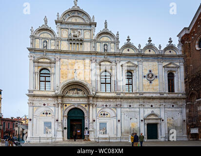 Die Scuola Grande di Dan Marco Gebäude am Campo Santi Giovanni e Paolo, Venedig, Italien Stockfoto