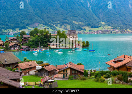 Schweizer Dorf Iseltwald, Schweiz Stockfoto