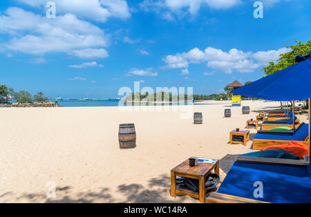 Palawan Beach auf Sentosa Island, Singapur Stockfoto