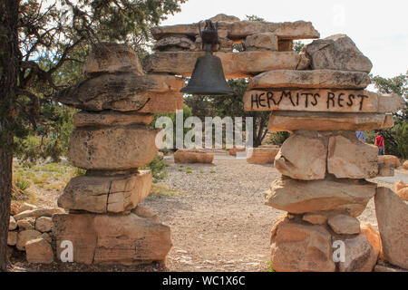 Eintrag arch von Hermits Rest in Grand Canyon National Park, Arizona Stockfoto