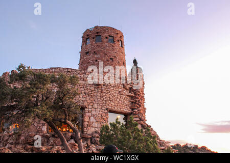 Desert View Wachturm am South Rim des Grand Canyon National Park, Arizona Stockfoto