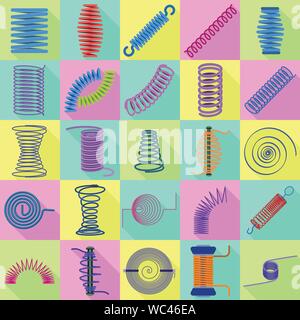 Spule Symbole gesetzt. Flachbild der Spule Vector Icons für Web Design Stock Vektor