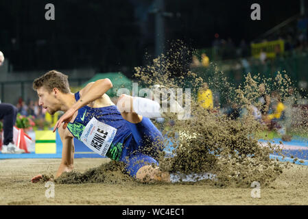 Rovereto, Italien, 27. August 2019, FABIAN HEINLE während der Palio der Quercia 2019 - Leichtathletik Internationals - Kreditkarten: LPS/Roberto Tommasini/Alamy leben Nachrichten Stockfoto