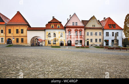 Rathausplatz (Radničné námestie) in Bardejov Stockfoto
