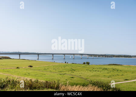 Kronprinzessin Mary Brücke über den Firth von Roskilde in frederikssund, Dänemark, 26. August 2019 Stockfoto