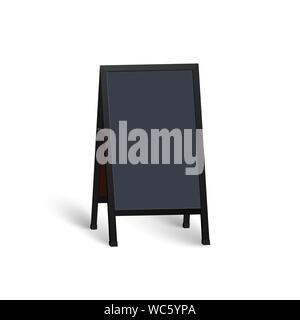 Vektor Holz- leer leere Straße sandwich Board isoliert auf weißem Hintergrund Stock Vektor