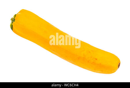 Reife, gelbe Zucchini Gemüse auf weißem Hintergrund Stockfoto