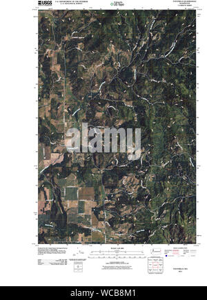 USGS Topo Karte Staat Washington WA Ausläufern 20110401 TM Wiederherstellung Stockfoto
