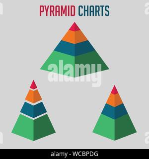 Pyramide charts Vector Illustration Stock Vektor