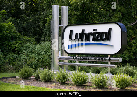 Ein logo Zeichen außerhalb einer Anlage von Lubrizol in Painesville, Ohio besetzt am 11. August 2019. Stockfoto