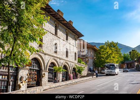 Shaki, Aserbaidschan 24. August, 2019 Straßen der Altstadt Stockfoto