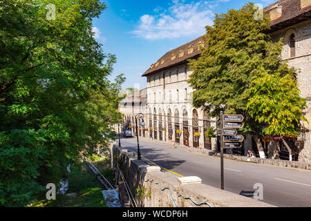 Shaki, Aserbaidschan 24. August, 2019 Straßen der Altstadt Stockfoto