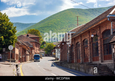 Shaki, Aserbaidschan 24. August, 2019 Straßen der Altstadt Stockfoto