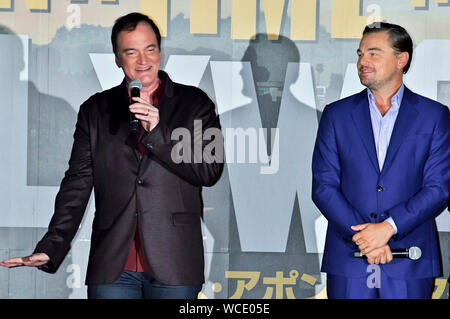 Quentin Tarantino und Leonardo DiCaprio bei der Premiere des Films "Einmal an. Hollywood' an der Tokyo Midtown Hibiya. Tokio, 26.08.2019 | Verwendung weltweit Stockfoto