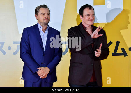 Leonardo DiCaprio und Quentin Tarantino bei der Premiere des Films "Einmal an. Hollywood' an der Tokyo Midtown Hibiya. Tokio, 26.08.2019 | Verwendung weltweit Stockfoto